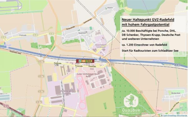 Neuer S-Bahnhalt GVZ-Radefeld