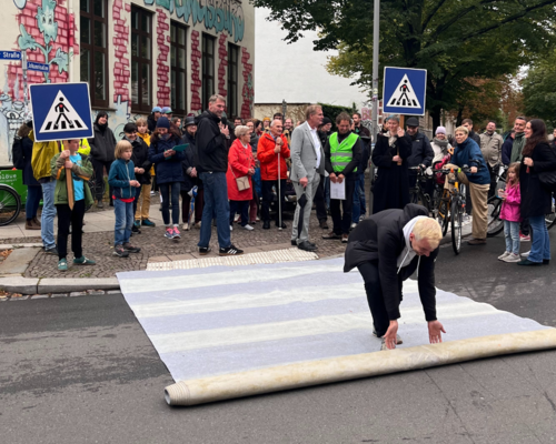 Wir Ökolöwen besprechen mit Oberbürgermeister Burkhard Jung konkrete Verbesserungen für Fußgäner:innen und den Fußverkehr