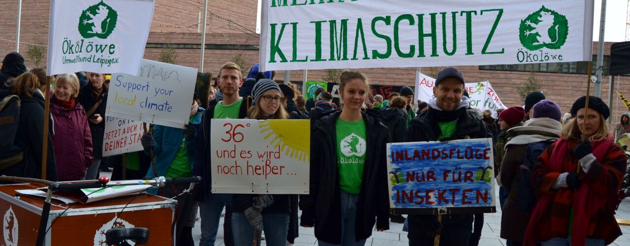 Ökolöwen fordern Klimanotstand für Leipzig