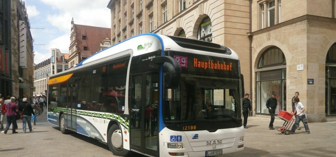 Bus 89 am Neumarkt in Leipzig