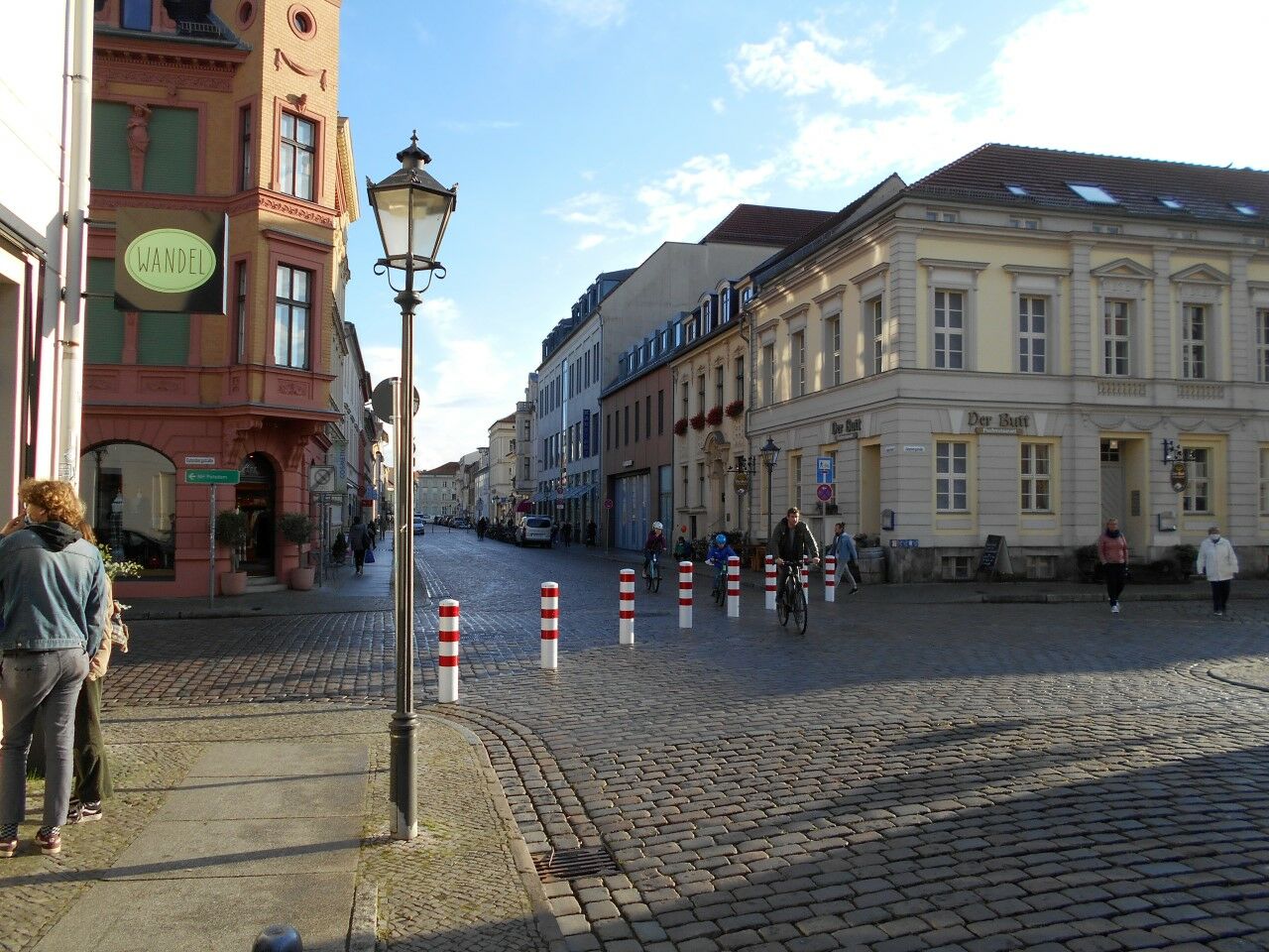 Diagonalsperre in der Jägerstraße in Potsdam