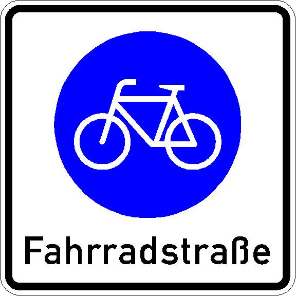 Straßenschild für eine Fahrradstraße