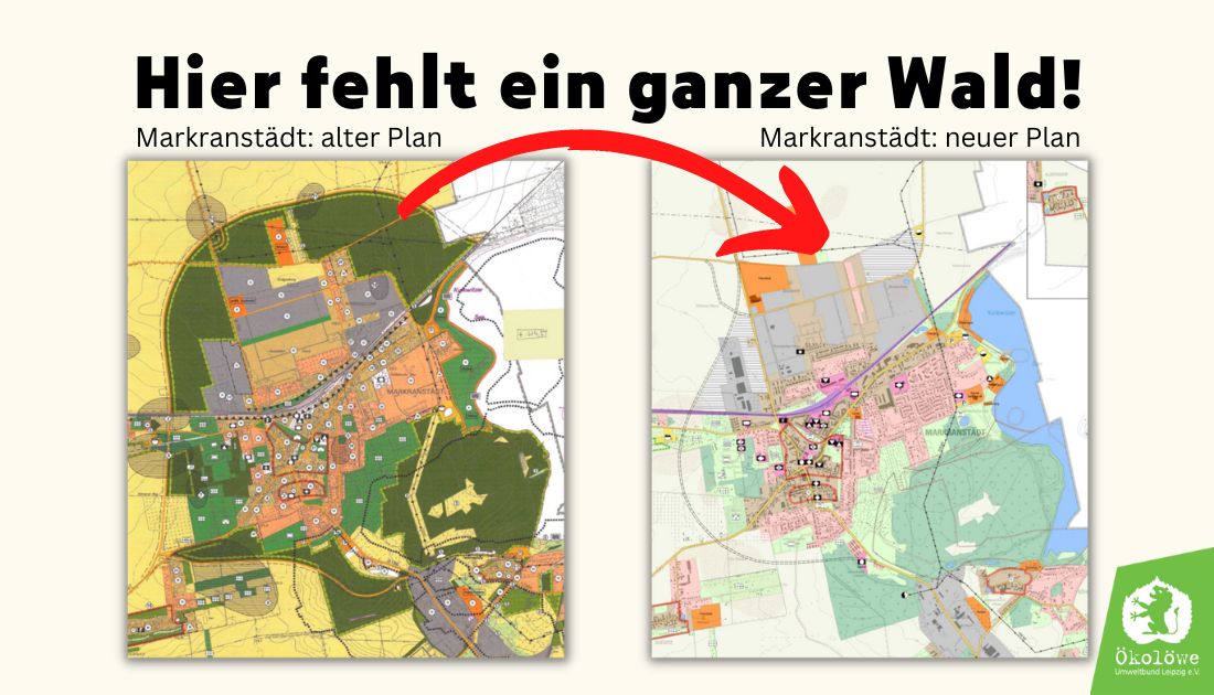 Im Flächennutzungsplan von 2005 ist ein großer neuer Waldgürtel festgeschrieben. Im Entwurf des neuen Plans ist der Waldgürtel ersatzlos gestrichen.